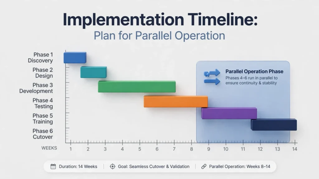 Enterprise B2B Sales Pipeline Migration and Parallel Operation Timeline
