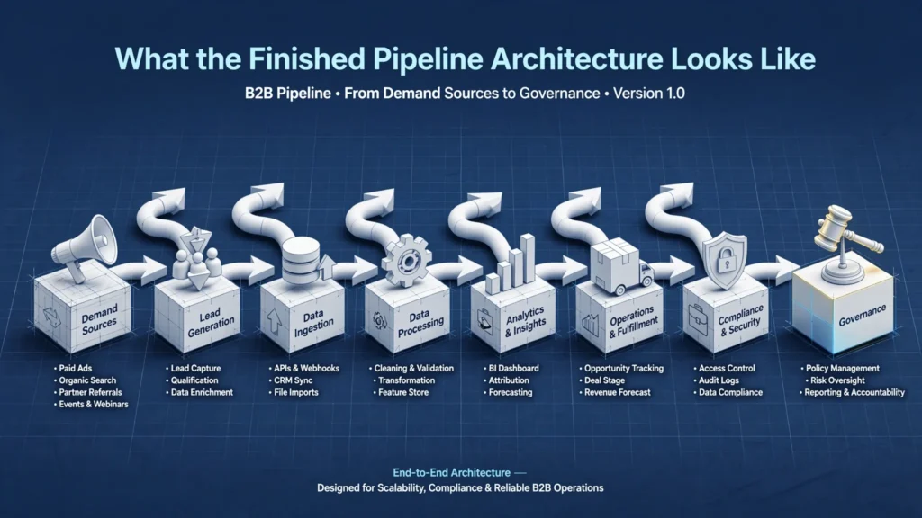 End-to-End Enterprise B2B Sales Pipeline Systems Architecture Blueprint